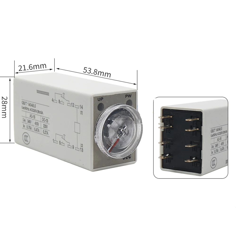JSZ6-4/2 H3Y-4 H3Y-2 Power On Time Delay Relay DC 12V 24V AC 220V 1 Second 5 Second 10 Second 60 Second 1Minute Switch 8 14 Pin