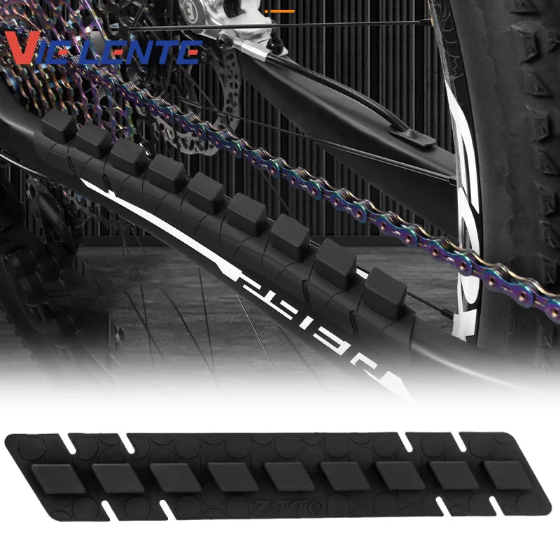 Silicone Bike Chain Sticker Bicycle Frame Protector Chain Guard Sticker Frame Guard Scratch Resistant Protector MTB Accessories