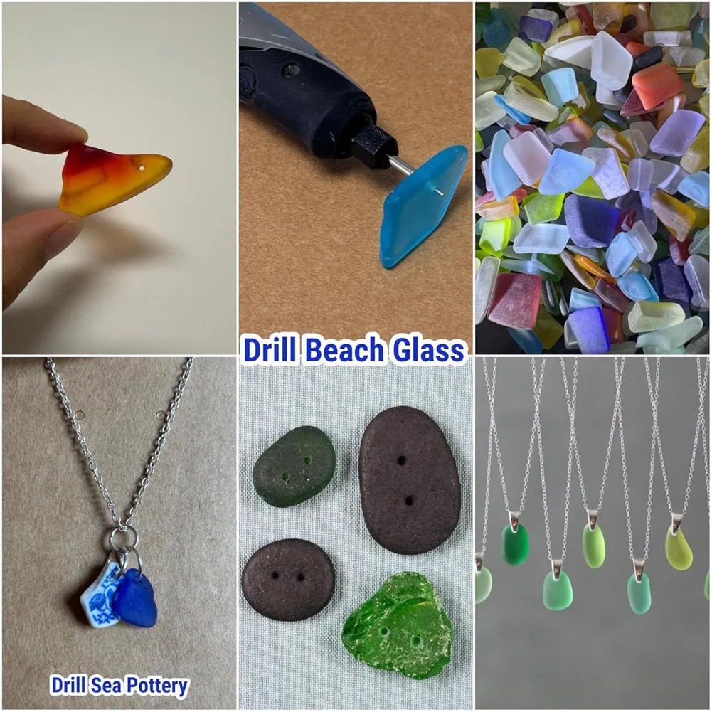 

M11K-Алмазные сверлильные инструменты, 30 шт., 1/8 дюйма, 1 мм, набор вращающихся инструментов Dremel, для морского стекла, пляжного камня, камня,