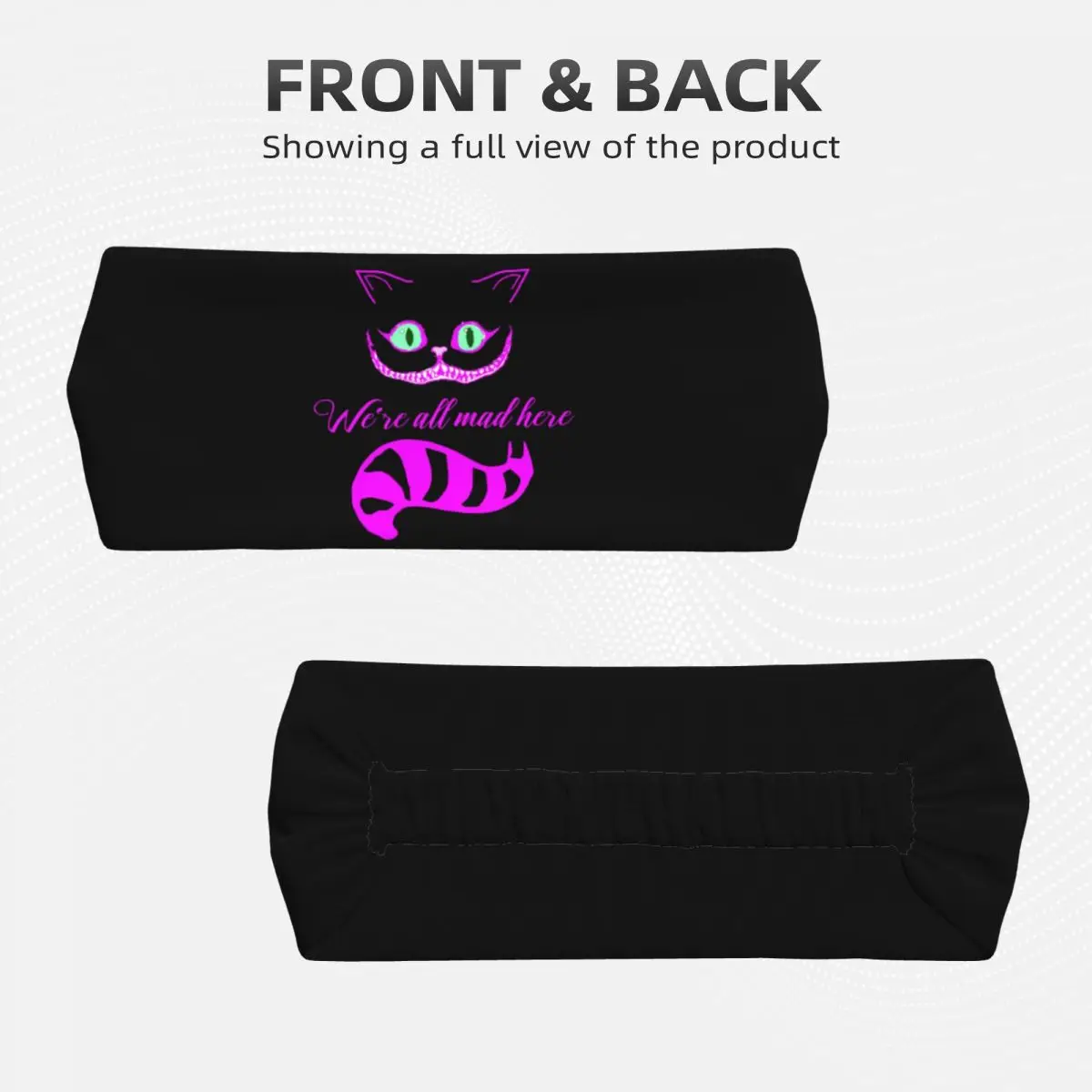 Custom Cheshire Cat Sweatband Women Men Moisture Wicking Workout Headband for Running