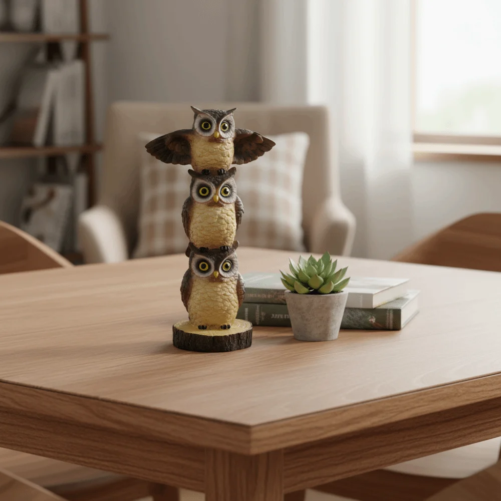 لطيف الحرف اليدوية وهمية البومة النحت في الهواء الطلق مقلد نموذج الراتنج البومة تمثال عرض الحرفية محظوظ البومة تمثال هدايا أعياد ميلاد للأطفال