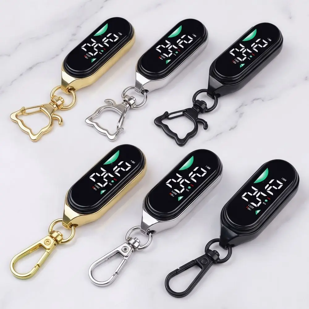 

LED Electronic Hanging Watch Digital Display Waterproof Pocket Watch Portable Carabiner Luminous Pocket Watch Kids Adults