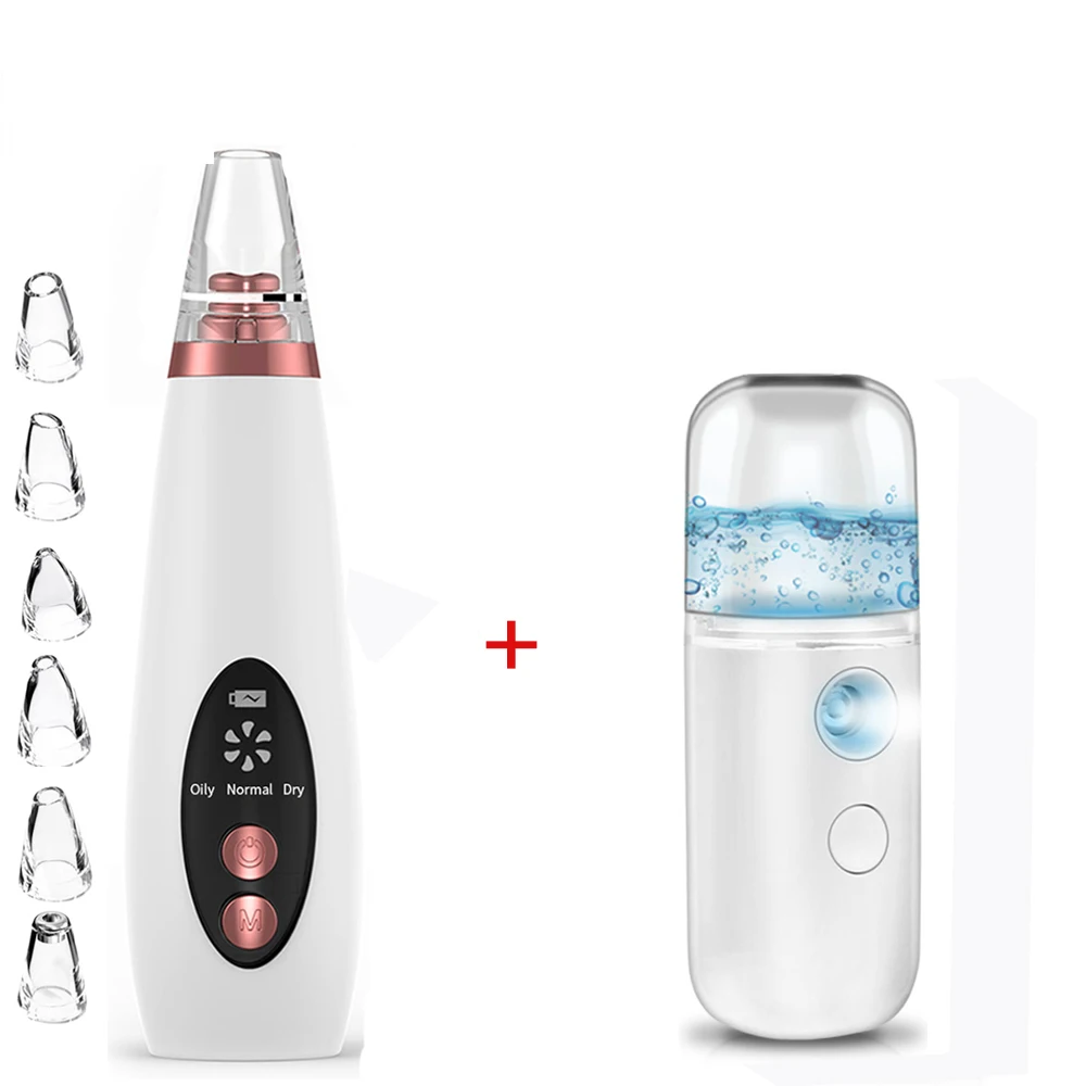 Scrubber per la pelle vibrazione rimozione di punti neri cavitazione pulita per il viso Peeling Lifting Spray idratante Kit di bellezza pulizia profonda VIP