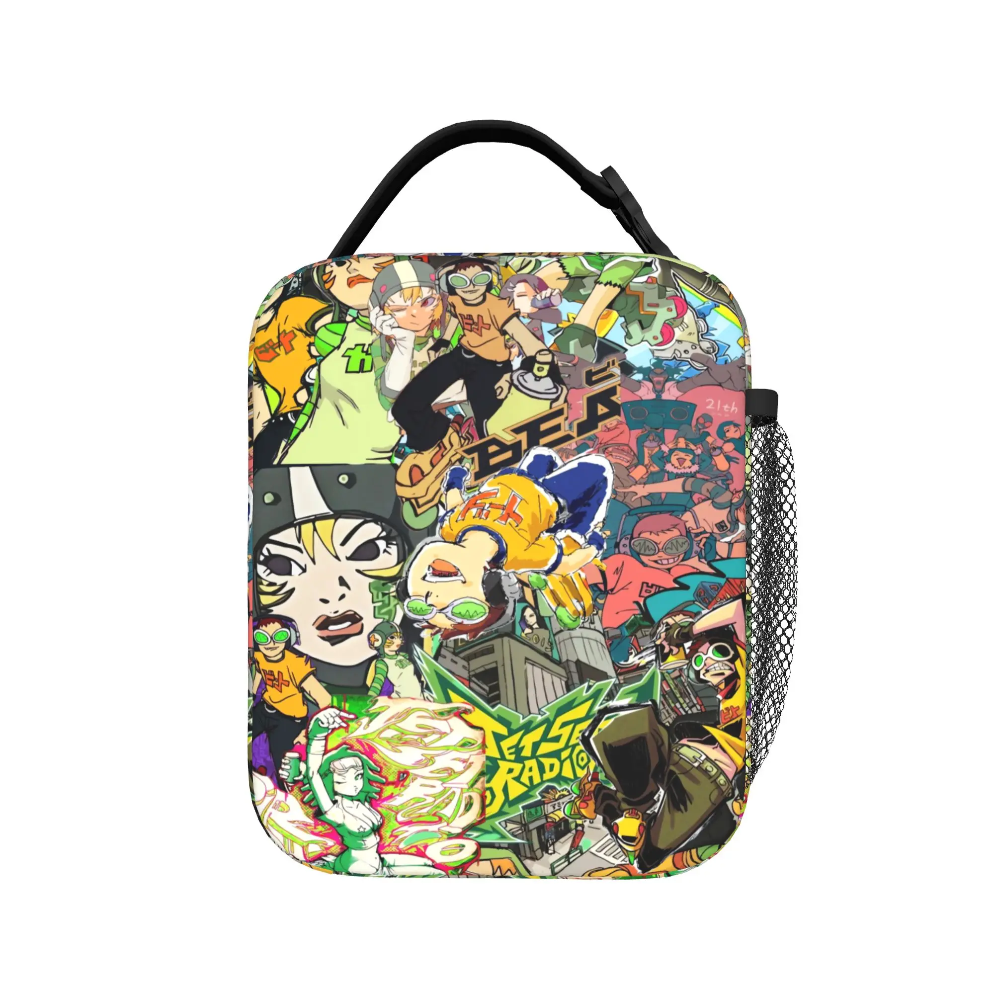 Jet Set Radio Future Lunch Bag  School Lunch Box For Girls Funny Graphic Tote Food Bags Waterproof Portable Cooler Bag