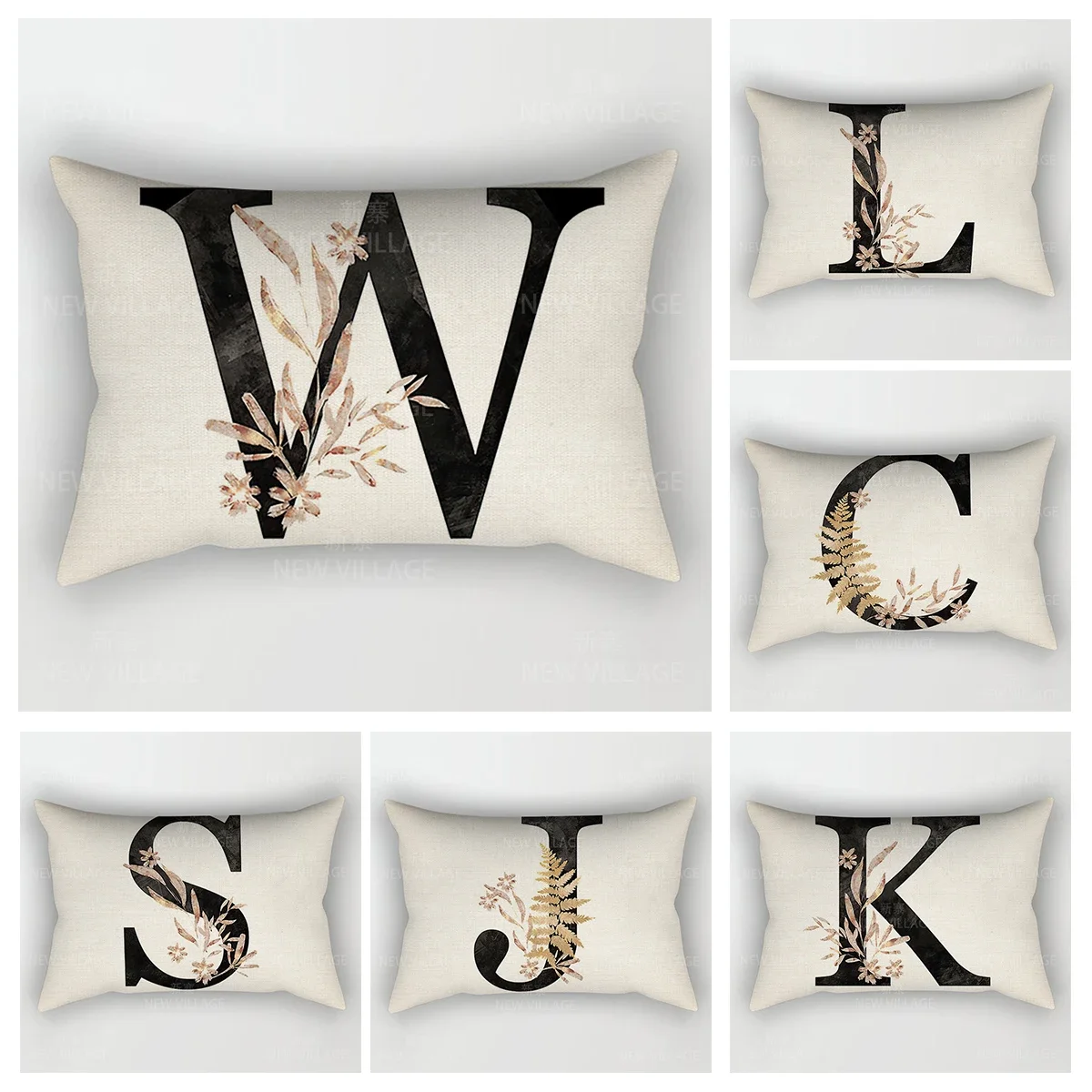 Home Decor 26 Letter Alphabet Pillowcase autumn decoration pillow cushion cover decorations throw pillow covers30*50 40x60 50*70