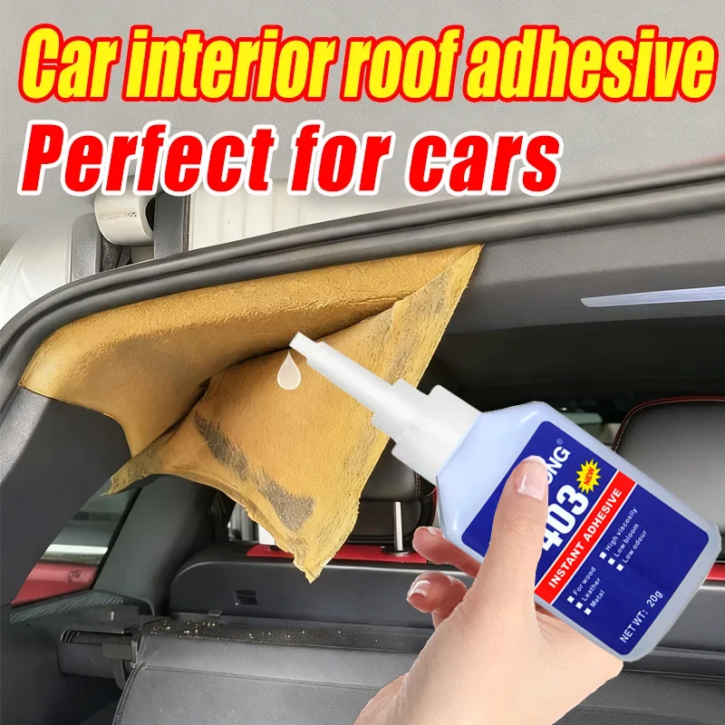 Auto Interior Adhesive for Roof Lining Repair - High Strength Bonding for Car Ceilings and Trims - Quick-Setting Glue 20ml