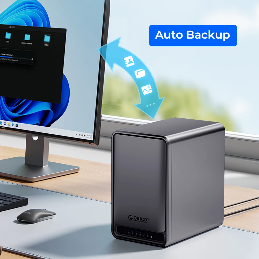 Imagem -02 - Orico-usb 3.2 Gabinete Sata 3.0 Nas Hdd Ssd Backup Inteligente para Projeto Hdd 40tb 100tb House Cloud Serve