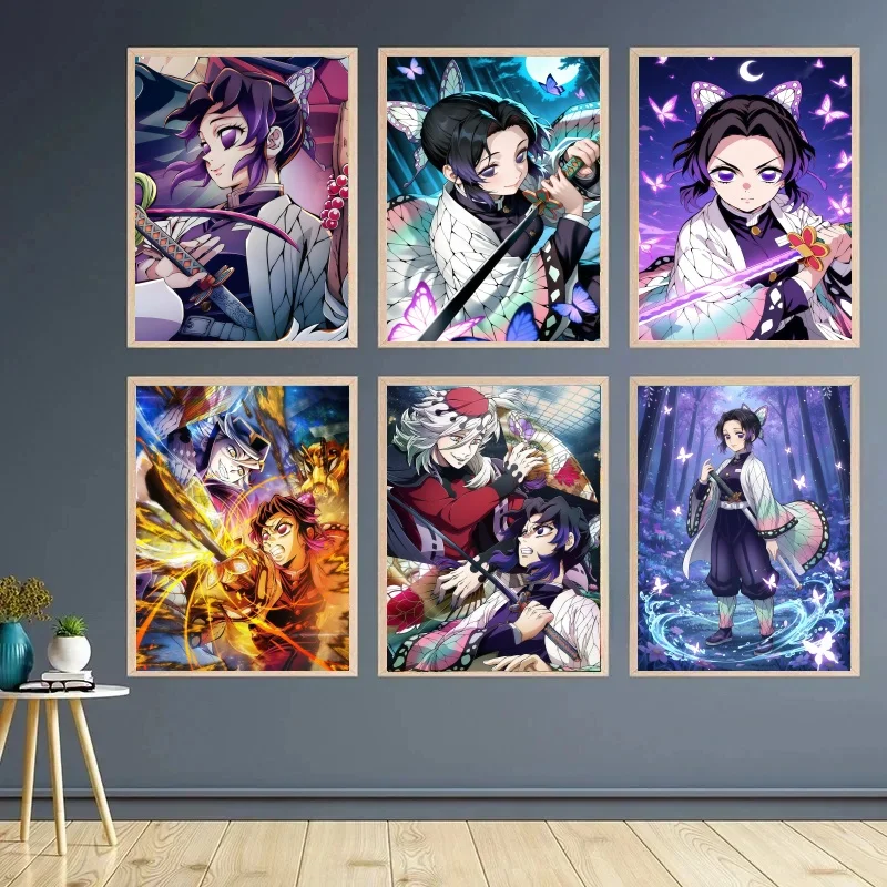 

Demon Slayer Shinobu Kocho Anime Poster Canvas Wall Art for Bedroom Gaming Room Living Room Home Decor Gift