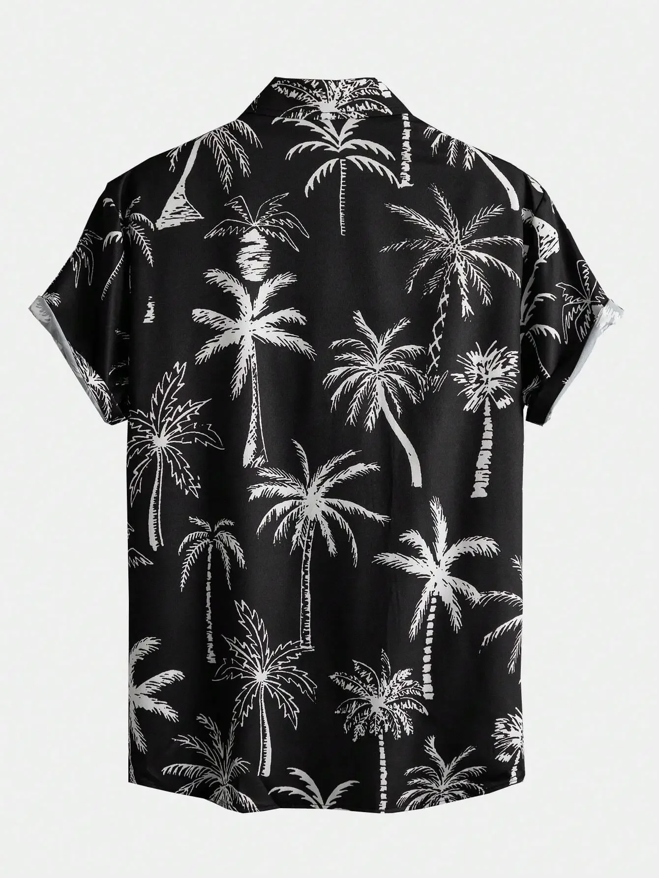 Men's summershirts  printed coconut pattern summer shirt, new style loose men's clothing, short-sleeved buttoned shirts