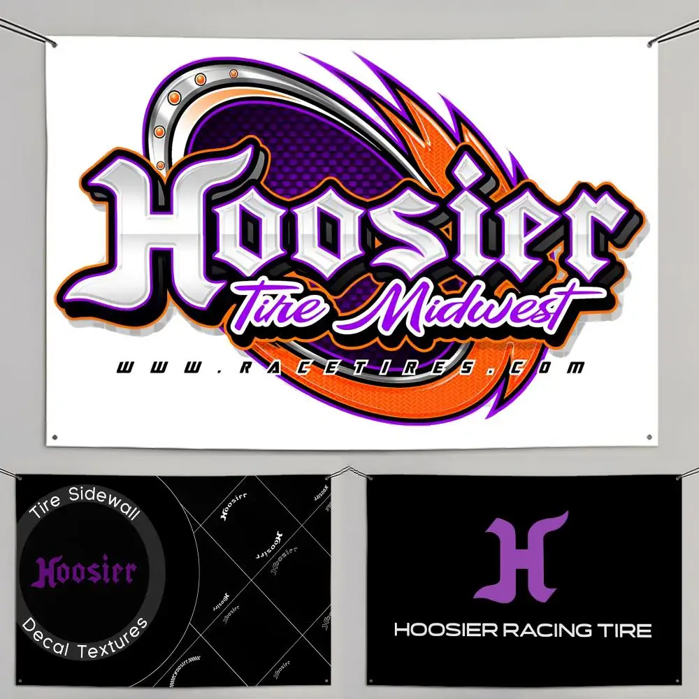 Banderas famosas de H-Hoosier Racing, banderola para colgar en la pared del dormitorio y la sala de estar, tapiz acogedor, decoración del hogar, regalo