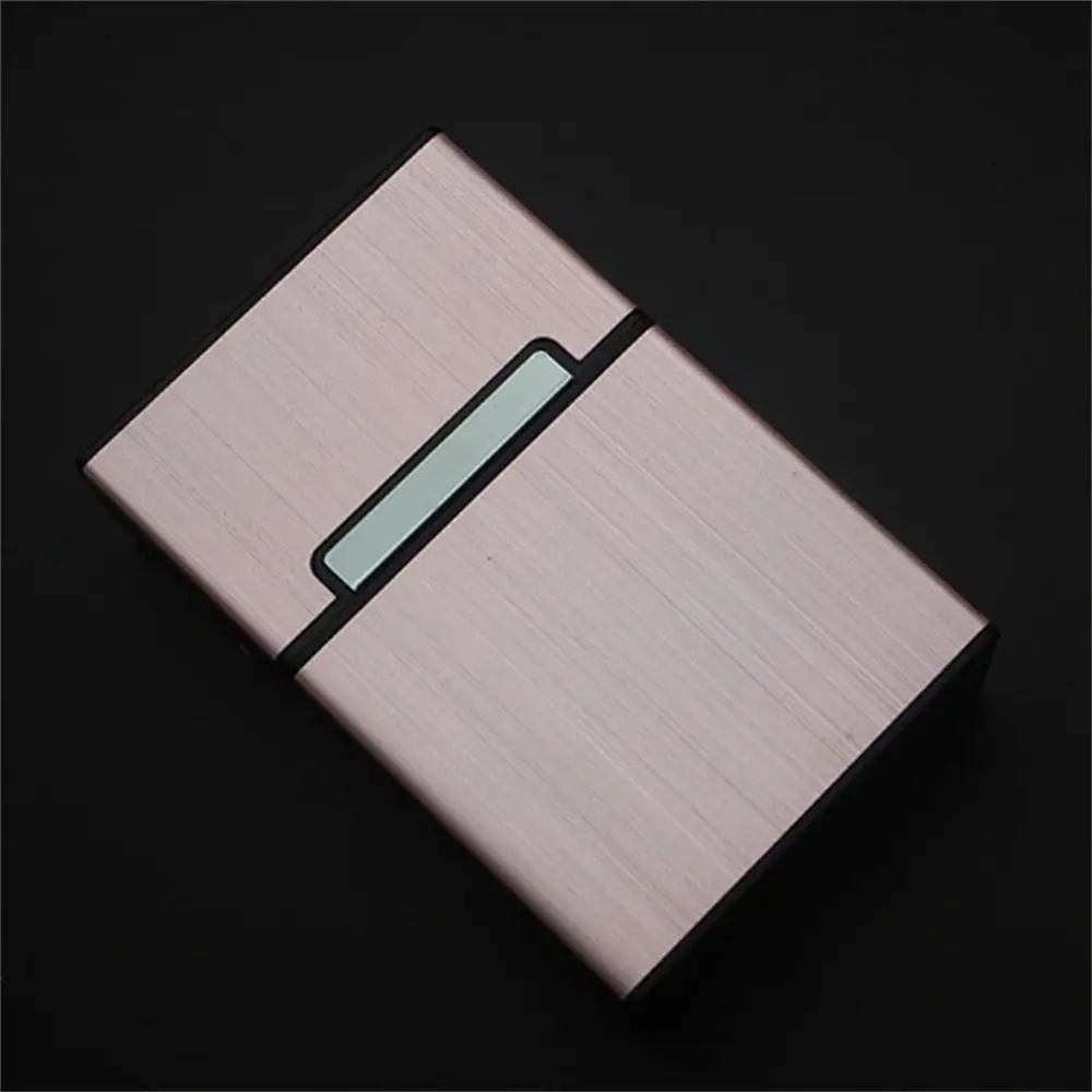 

Aluminum Alloy Business Card Box Magnetic Button Elegant Design Name Card Holder Lightweight Card Organizer ID Card Case