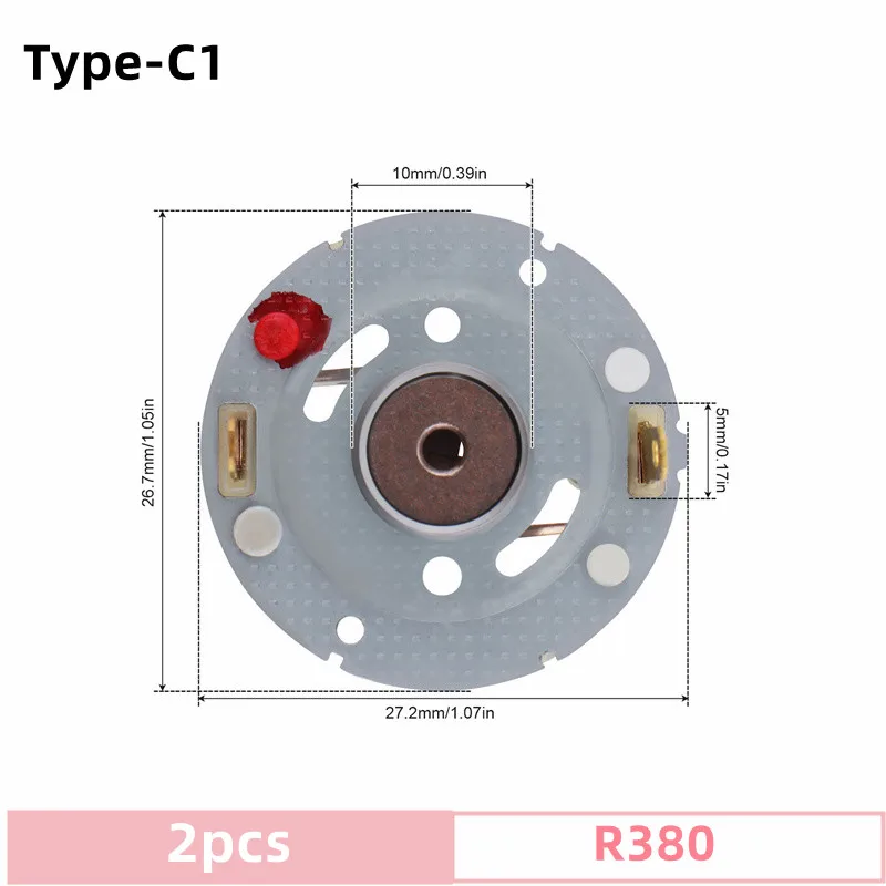 Soporte de cepillo de carbono para Motor de CC, 2 piezas, RS550, RS775, R380, para taladro eléctrico, destornillador eléctrico con cepillos de cobre, herramientas de Motor