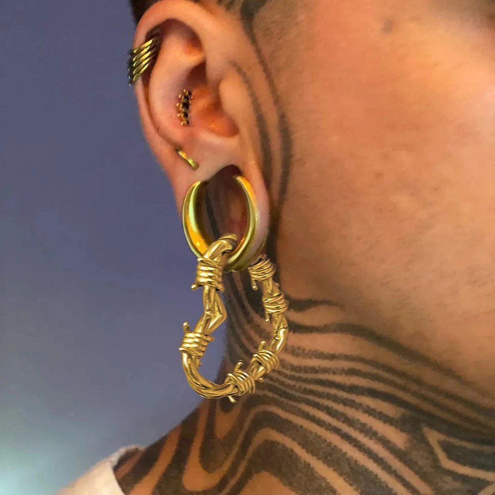 Giga 2er-Set 5mm (4g) Herzförmige Chirurgenstahl-Ohrgewichte für Dehnte Ohren, Hängende Piercings, Ohrhänger, Körperschmuck – Detail 7