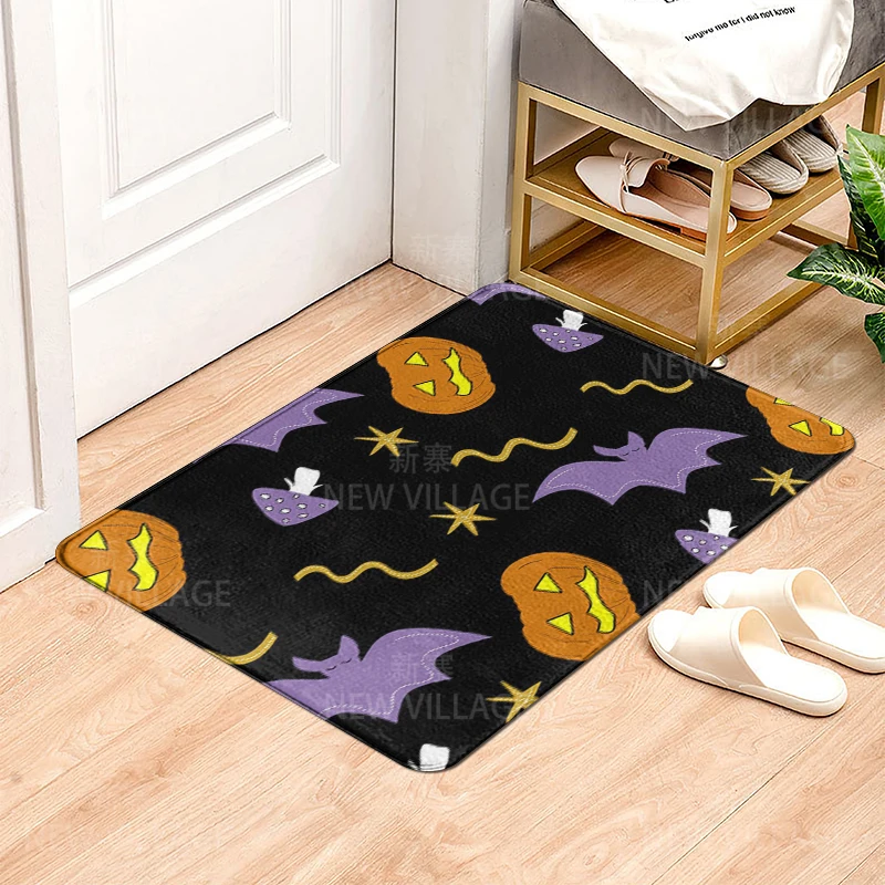 House entrance carpet Home door mat Living Room Bath Foot bathroom non-slip water absorption rugs bath Halloween Autumn Pumpkin