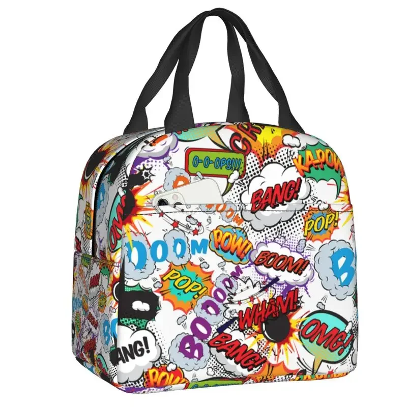 Bizarre Cartoon Characters Alien Graffiti Lunch Bag Cooler Thermal Insulated Lunch Box For Kids School Beach Food Tote Bags