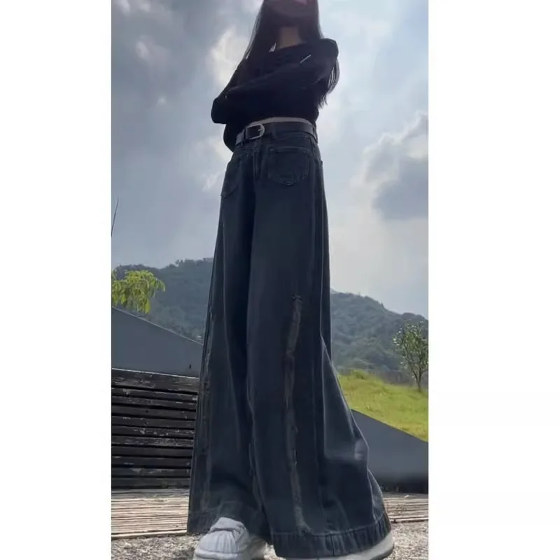 

Джинсы Y2K Женские джинсы Эмо Одежда Праздник Отдых Путешествия Пляж Джинсовые женские брюки Модные повседневные базовые простые необходимые брюки