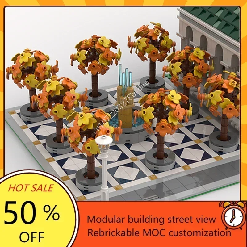4228PCS Customized MOC Modular Courtyard Street View Model Custom Puzzles Technology  DIY Assembly Xmas Toys Birthday Gifts