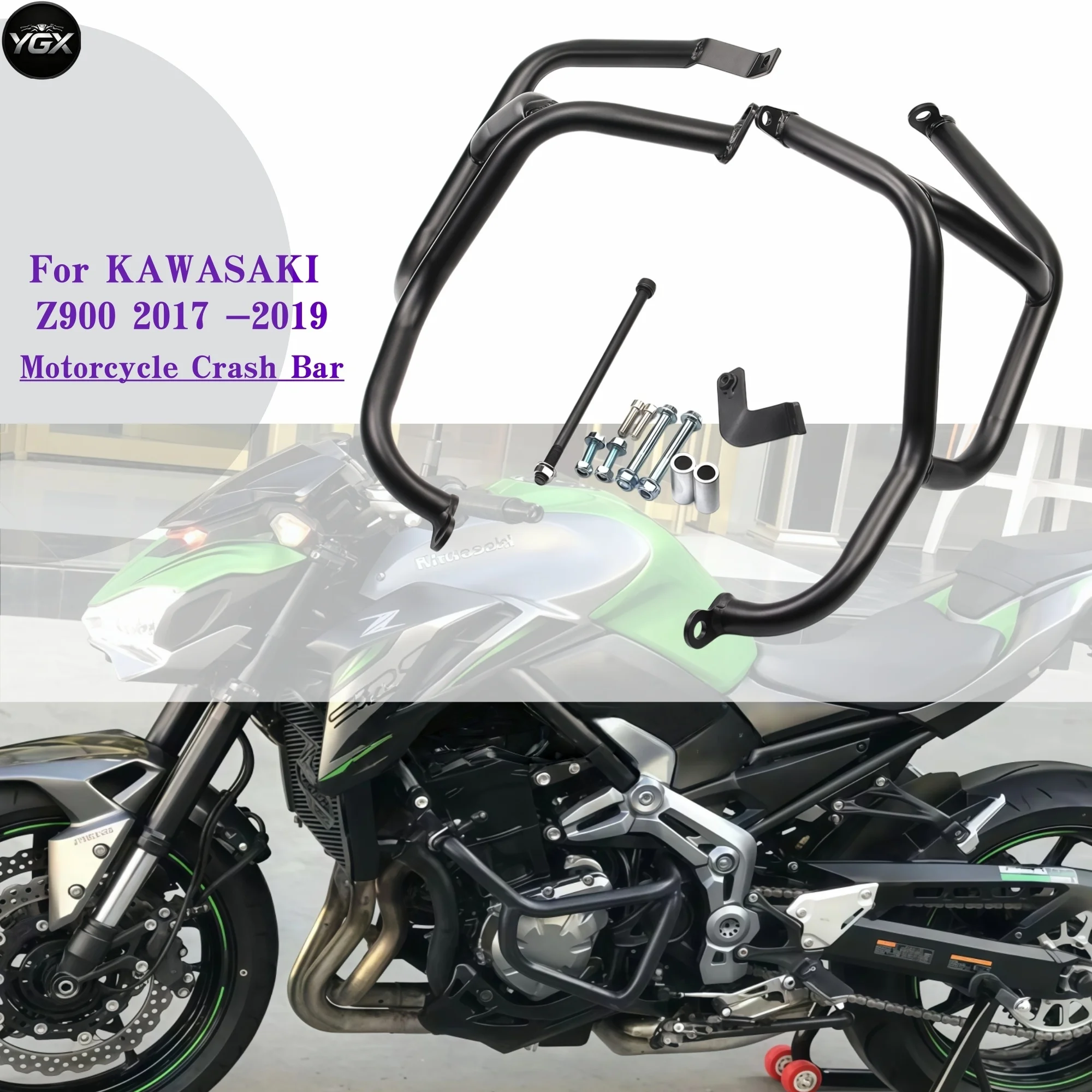 For Kawasaki Z900 2017-2019 Z 900 Motorcycle Highway Crash Bars Engine Guard Anti-Drop Bumper Tank Frame Protector Accessories