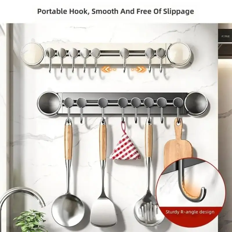 

Wall Mount Hanging Support Without Drilling Installation Suitable For Bags Towels Robes In Office Dormitory B03E