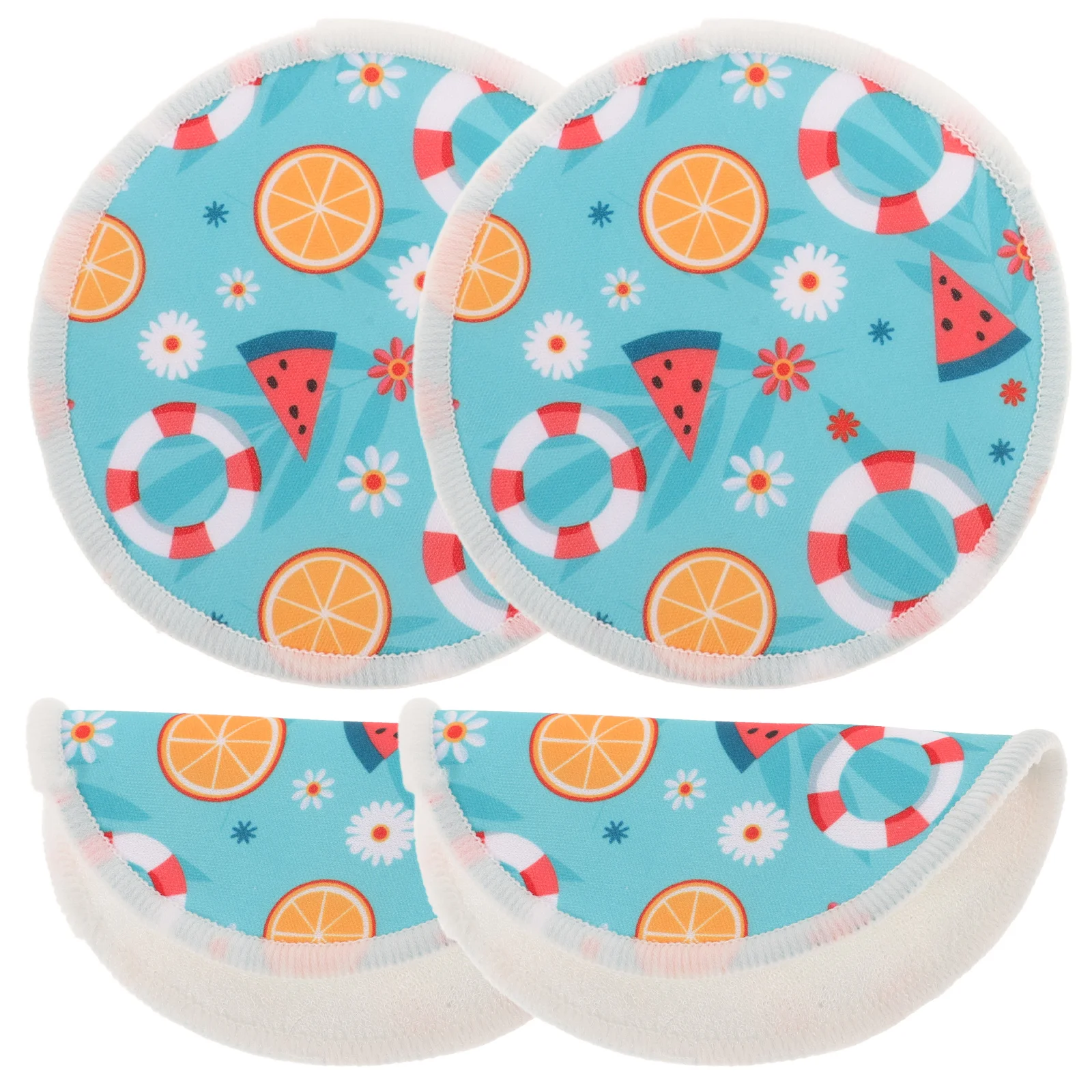 

4 Pcs Stickers Reusable Breast Pads Women Feeding Absorbent Milk Water Proof Breastfeeding Cushion Polyester