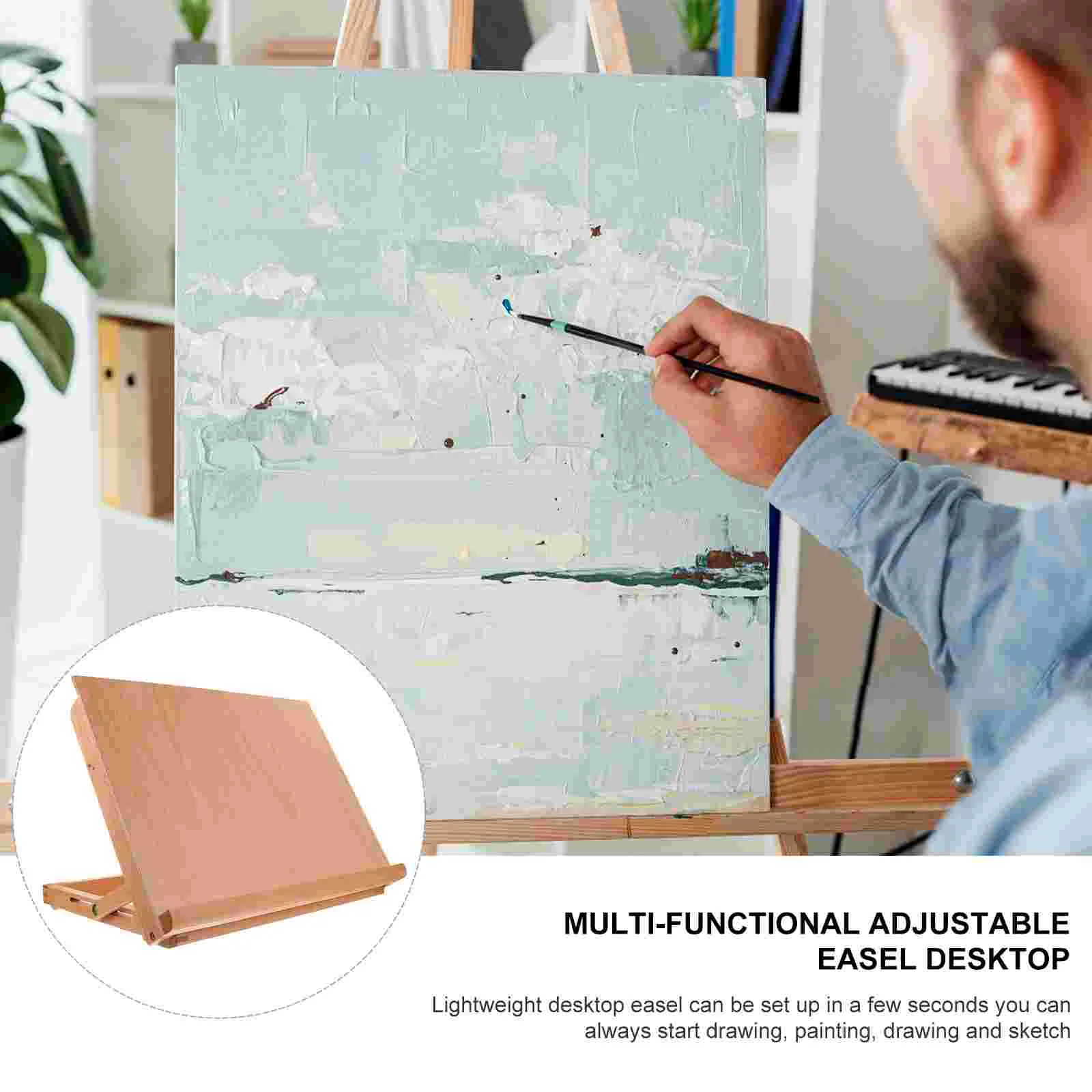 4 K Easel Folding Desktop Painting Sketching Artist Drawing Board Adjustable Drafting 425X305cm Rack Drwaing Wooden