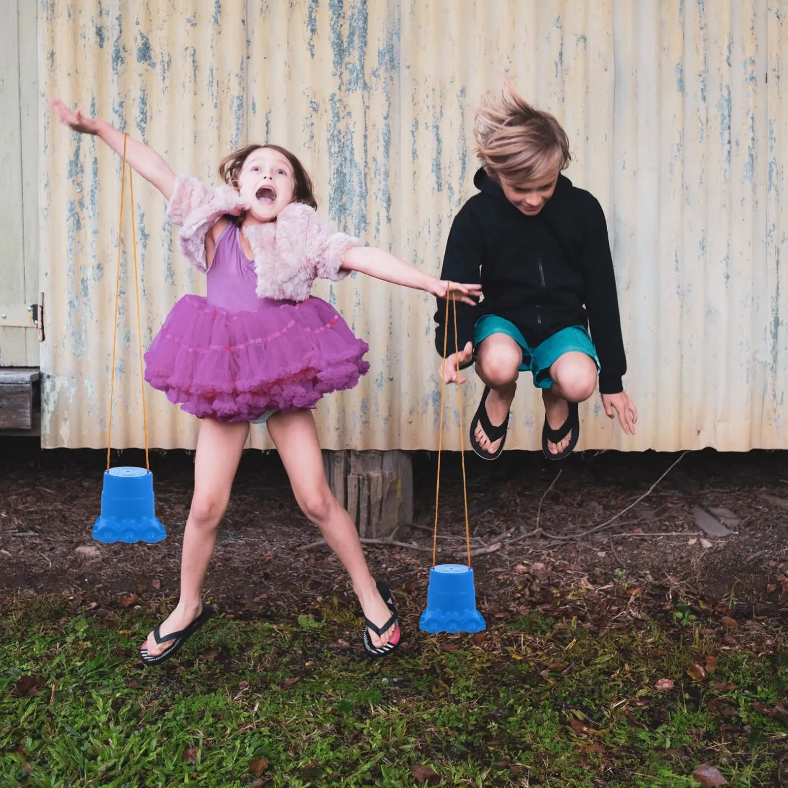 2-delig stelten zintuiglijk trainingsspeelgoed kinderen sportspeelgoed kleuterschool speelbal buitenspel rekwisieten elastisch lichaam interactief