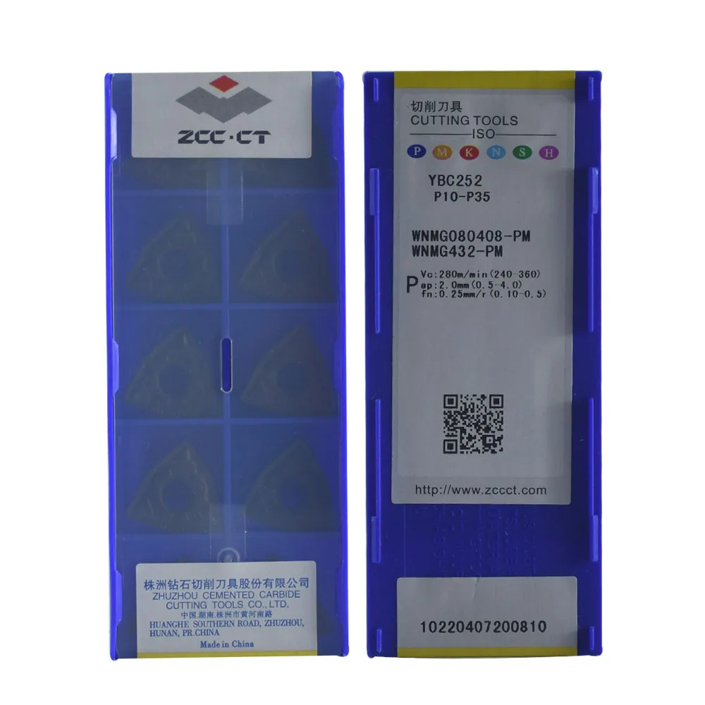 WNMG080408-PM Original YBC252 CNC, insertos de carburo externo, herramienta de torneado de torno para acero