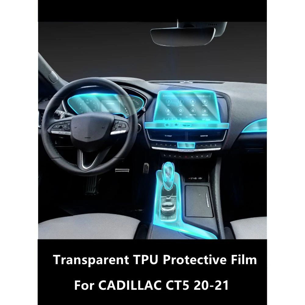 

For CADILLAC CT5 20-21 Car Interior Center Console Transparent TPU Protective Film Anti-scratch Repair Film Accessories Refit