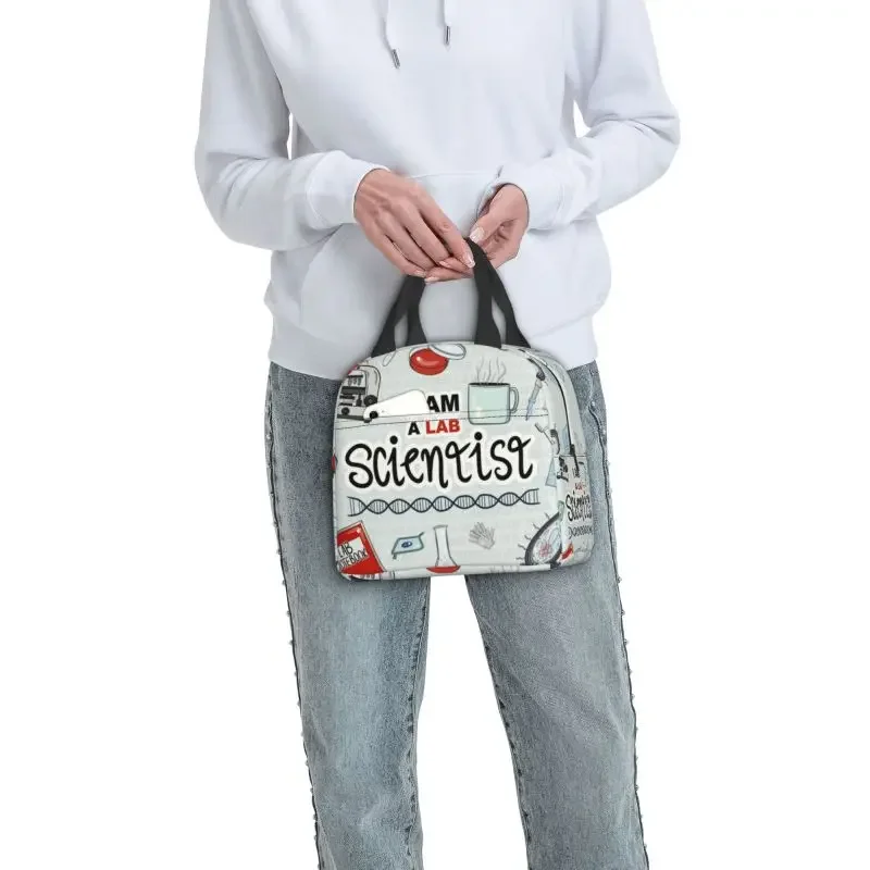 I Am A Scientist Thermal Insulated Lunch Bag Science Physics Chemistry Microbiology Portable Lunch Tote Multifunction Food Box