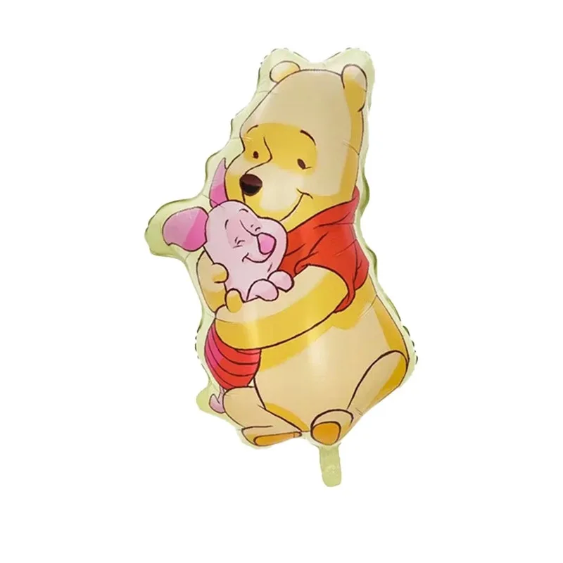 Cartoon Winnie Bear Theme Gold Number 1-9 Foil Balloon Set Children Birthday Party Decoration Baby Shower Supplies Gifts