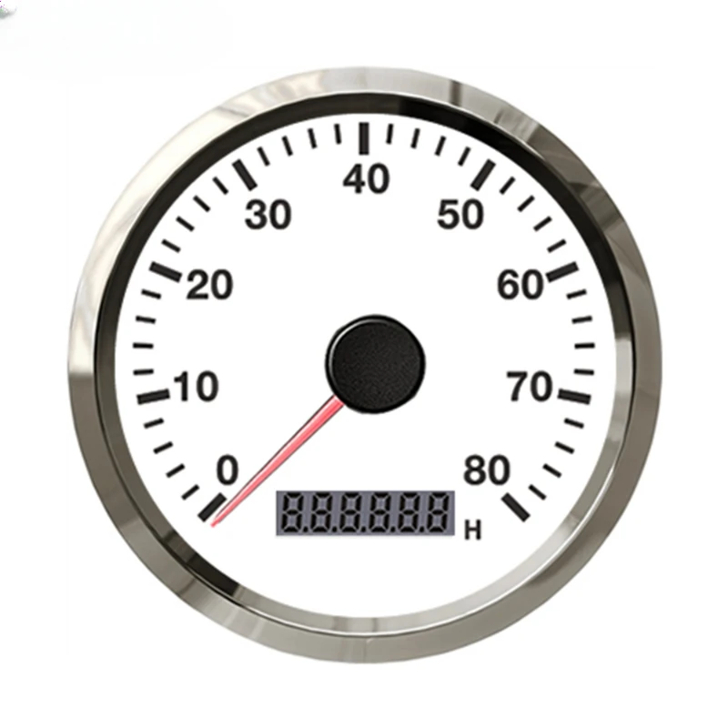 85mm (3 3/8'') Universal Tachometer RPM Meter with Hour Meter for Tractor Car Boat Motorcycle 12V 24V with Backlight