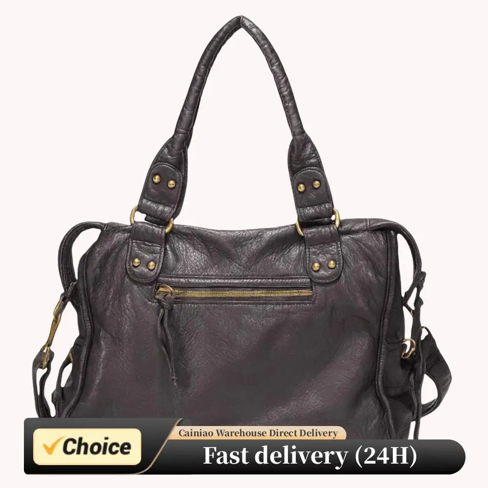 

Retro Crossbody Bag PU Leather Handbags Large Capacity Single Shoulder Bag for Women Work Travel Daily Shopping