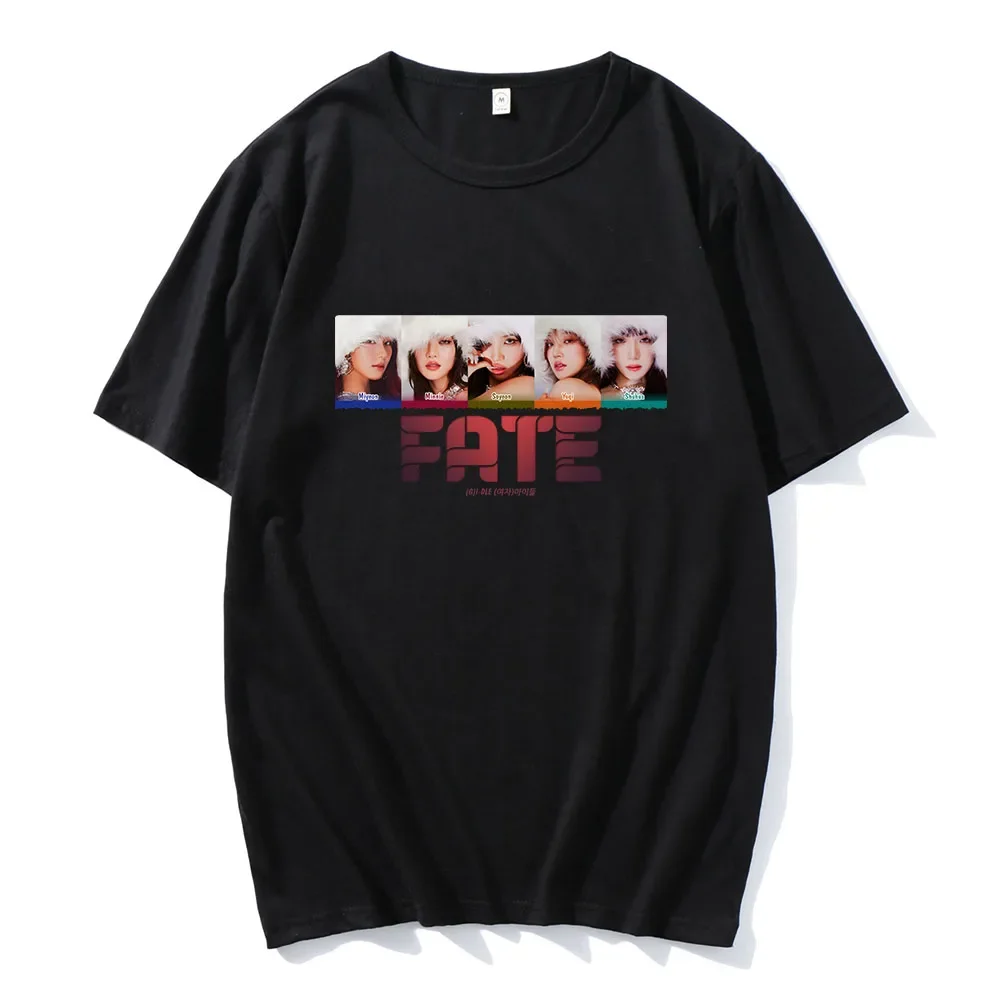 GIDLE Fate New Song T-shirts Cotton High Quality Women Tee-shirt Short Sleeve Summer Round Neck Tshirts Band Printing Tees