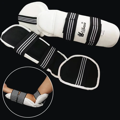 Imagen 2 del producto Juego de protección para piernas y brazos de Taekwondo, equipo de protección deportivo grueso para adultos, Karate, boxeo, Sanda, entrenamiento de artes marciales