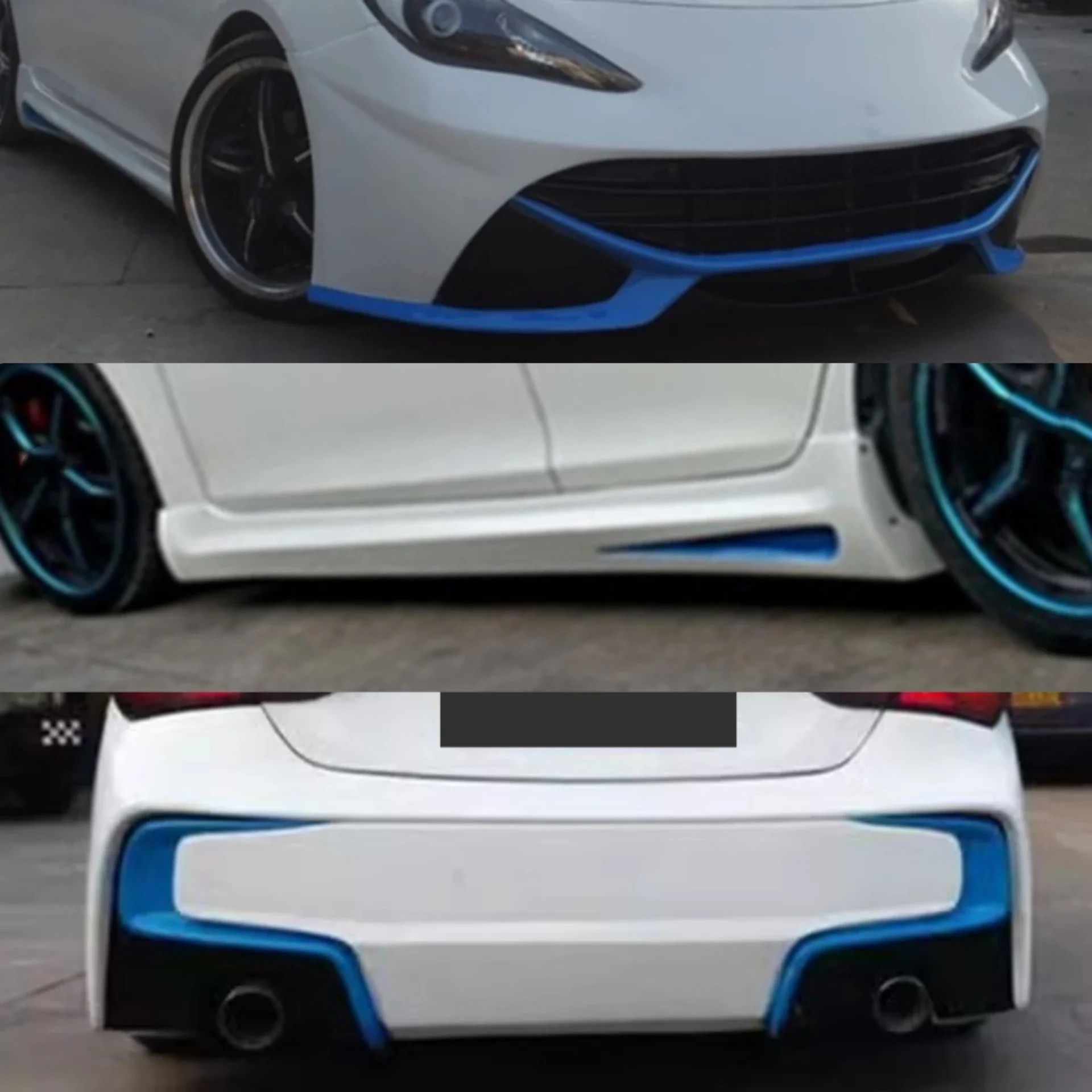 

Unpainted PP Material Front Rear Bumper Side Skirt for Hyundai Sonata 8th Modified Body Kit Car Accessories