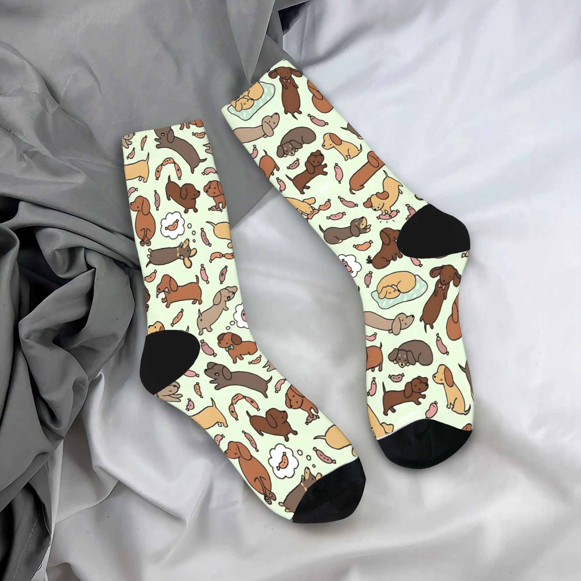 

Wiener Dog Wonderland Socks Anti-Slip Stockings Men's Quality Cycling Socks Winter Leisure Custom Socks