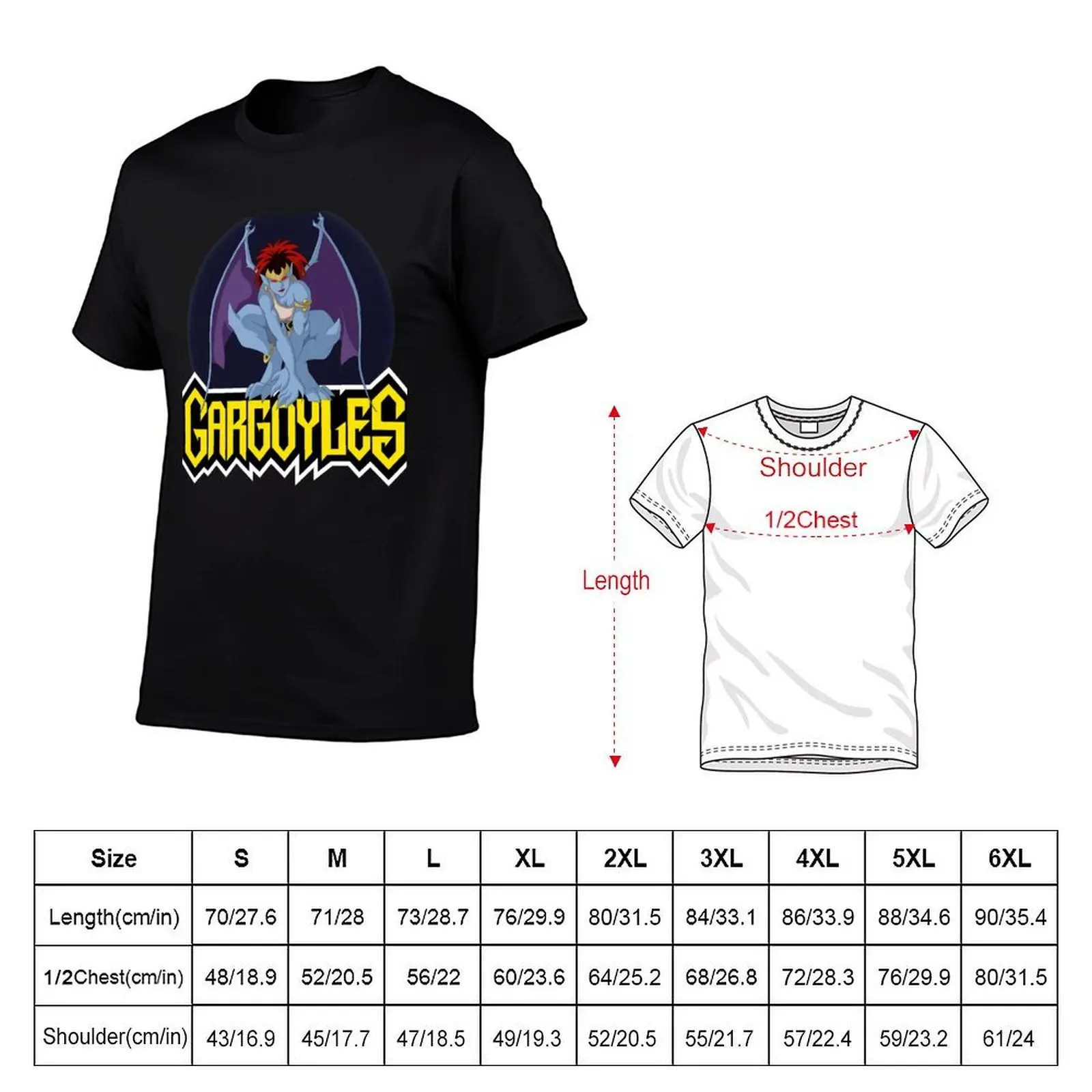 Demona on Gargoyles logo T-Shirt t shirts for man pack cotton t shirts with prints t shirts cotton 100% T-shirt