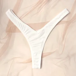 V Waist Sexy Sports Thongs Panties Women Solid Color Breathable G-string Knickers Comfort Crotch Low Waist soft Underwear Bikini