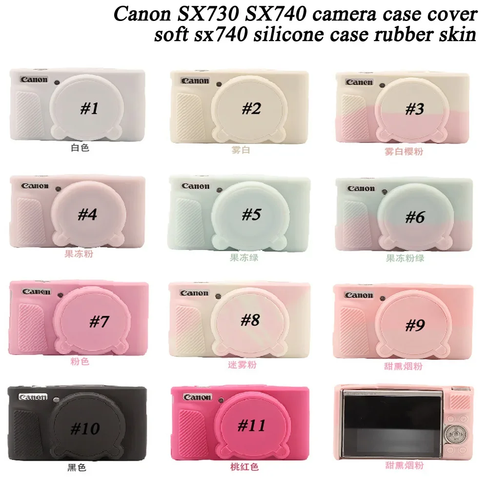 SX740 silicone Case Camera Bag Skin For Canon PowerShot SX730 SX740 SX740HS Rubber Camera case  Cover Skin