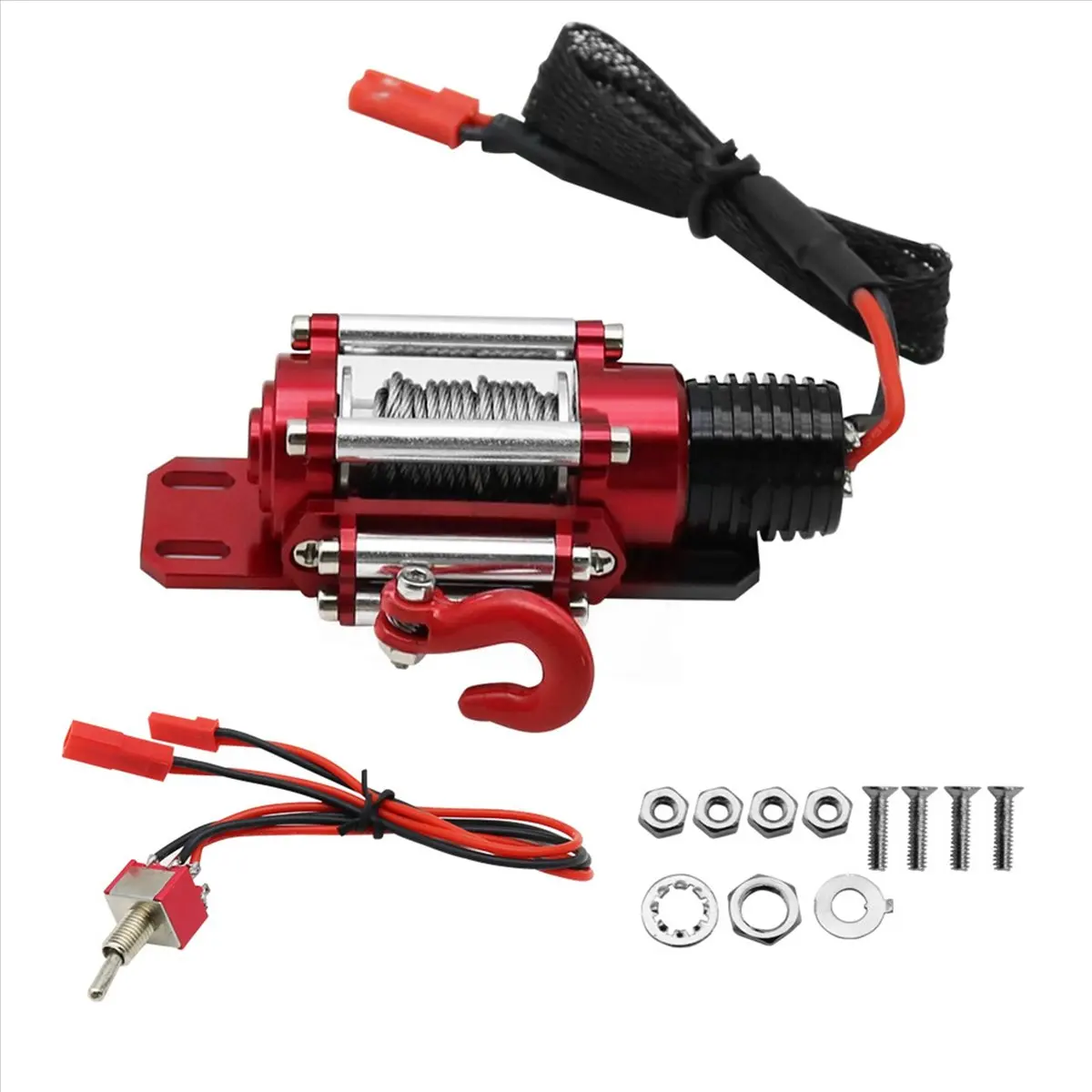 L79A 1:10 Scale RC Car Winch Automatic Wired Control Compatible with for SCX10 TRX4 Essential Upgrade for RC Crawlers