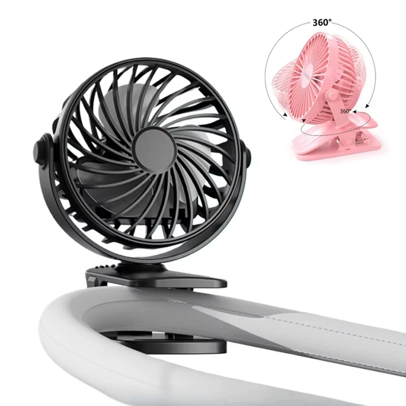 

800mAh Baby Cart Stroller Fans Portable Outdoor Fan Clip Summer Kids Rechargeable Handheld Electric Fan for Home 5 Speeds