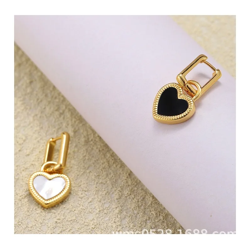 

Earrings Geometric Love Double-sided New Qingdao Jewelry Women's Earrings Earrings Earrings Earrings