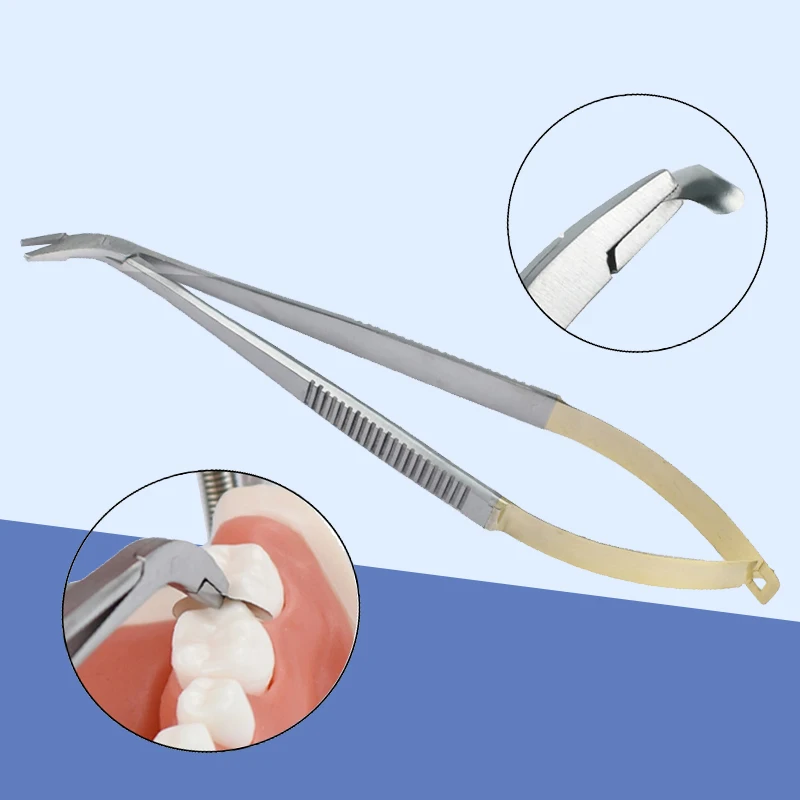 Bandas de matriz Dental, alicates de matriz seccionales contorneadas, sistema de matriz, soporte de anillo, pinzas de aguja de Castroviejo,