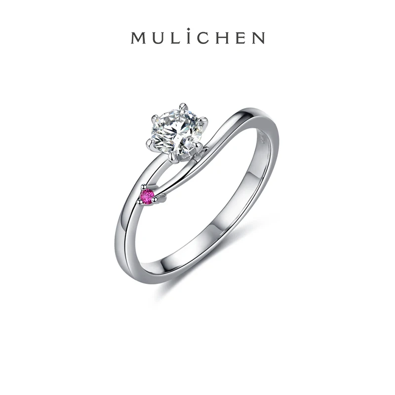 MULICHEN 925 Sterling Silver Jewelry Real Certified Moissanite Women's Ring Luxury Designer Jewelry Gift Zircon Female Ring