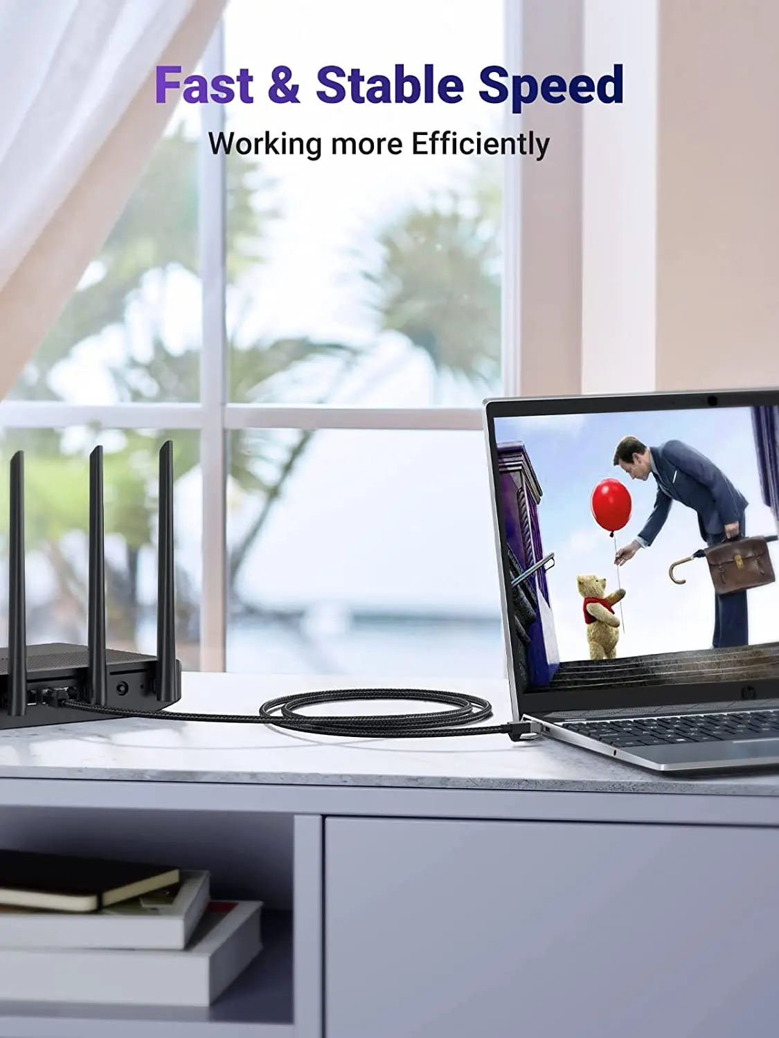 UGREEN Cat 6 이더넷 케이블 편조 Cat6 기가비트 고속 1000Mbps 인터넷 케이블 RJ45 차폐 네트워크 LAN 케이블