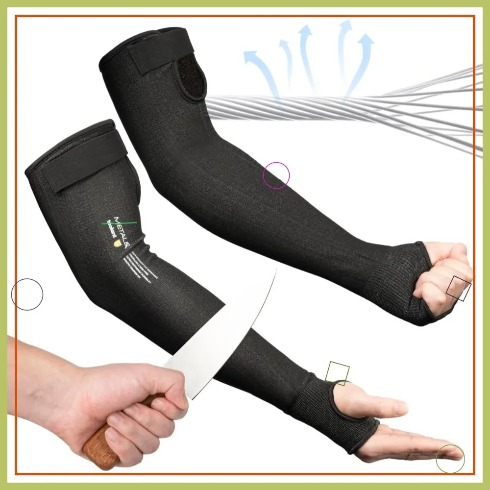 

Ultra-Comfort Cut Resistant Sleeves for Thin Skin, Cooling Protective Arm Sleeves for Gardening