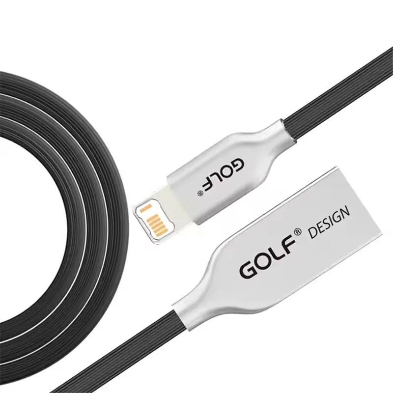 Zinc Alloy Fast Charging Cable USB-A For iPhone 11 12 13 Mini 14 Pro Max X XR XS Max 7 8 Plus SE Quick Charge USB Data Cable 1m