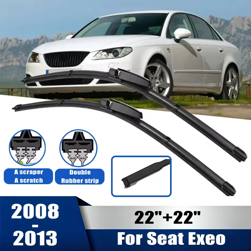 

2pcs Wiper Front Wiper Blades Set For Seat Exeo 2008-2013 2009 2010 2011 Windshield Windscreen Window 22"+22"Car Accessories