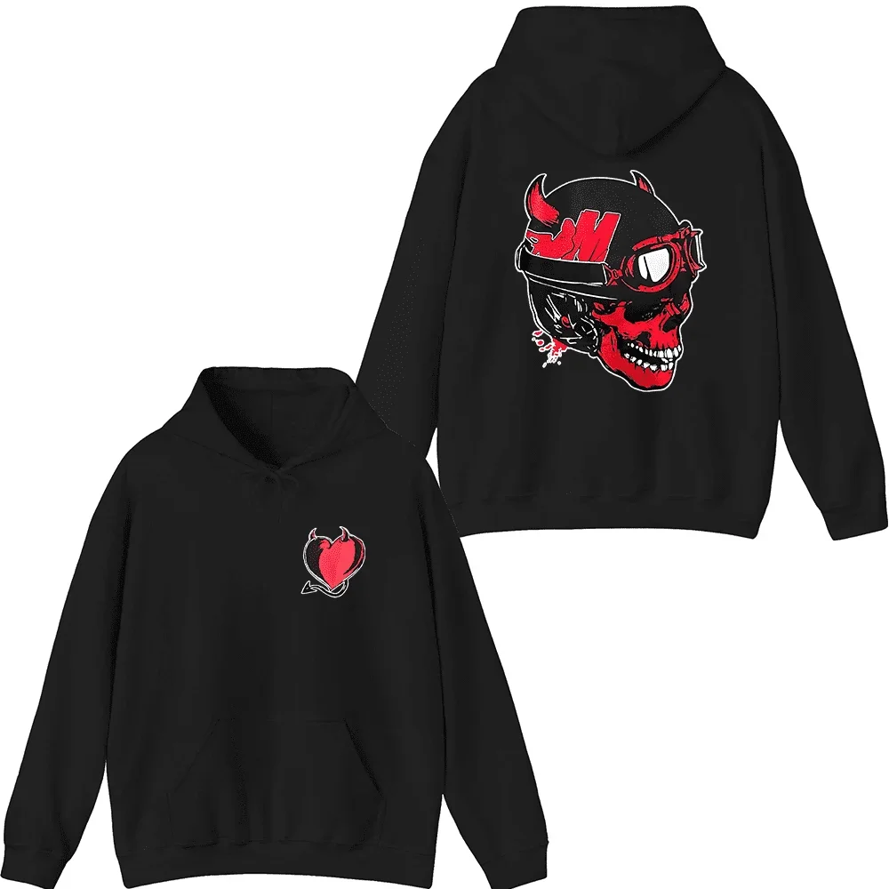 

Mozzy Merch Hearts Hoodie for Men and Women Rapper Long Sleeve Pullover Sweatshirt Casual Streetwear