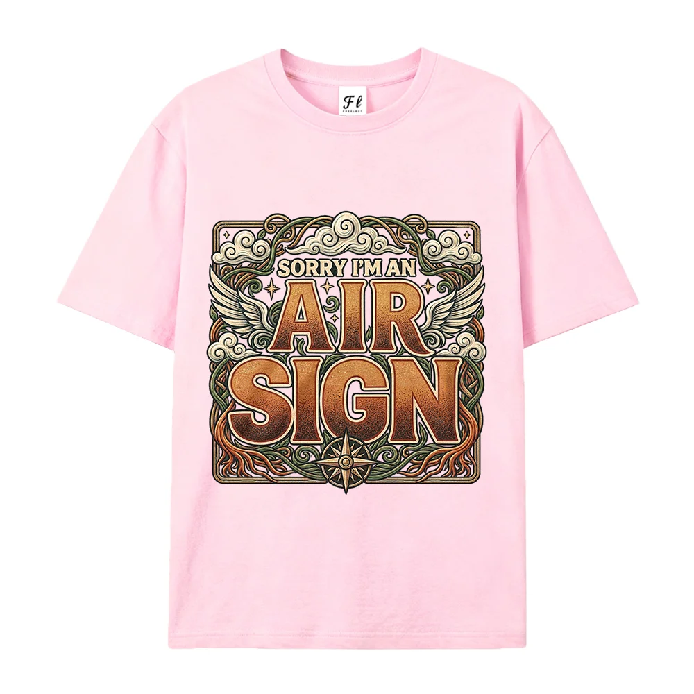 Sorry Im An Air Sign T Shirt Unisex Men Women Vintage Cloud Graphic Tees Retro Astrology Gemini Libra Aquarius Tops